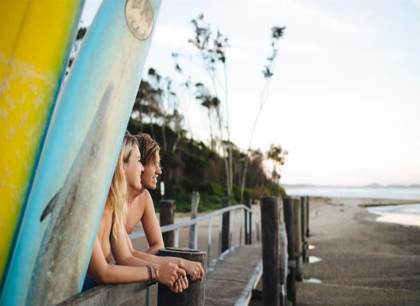 Surfers on the beach