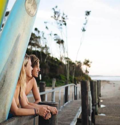 Surfers on the beach