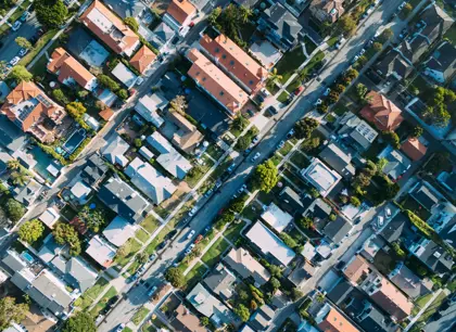 Aerial View of Housing Development