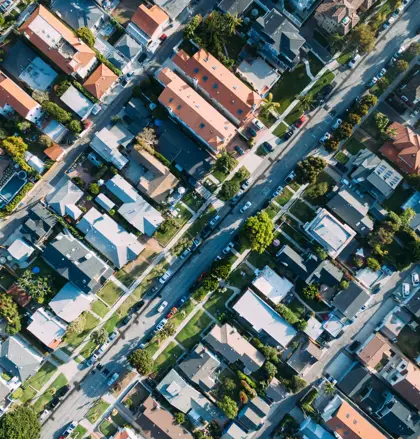 Aerial View of Housing Development