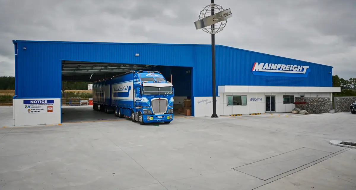 Mainfreight Truck in warehouse