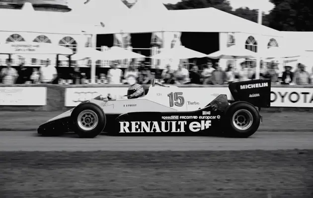 F1 Car in black and white loading=