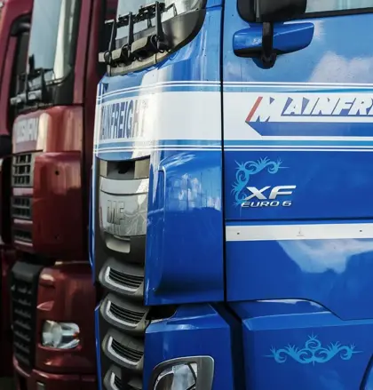 Front end of Mainfreight Truck