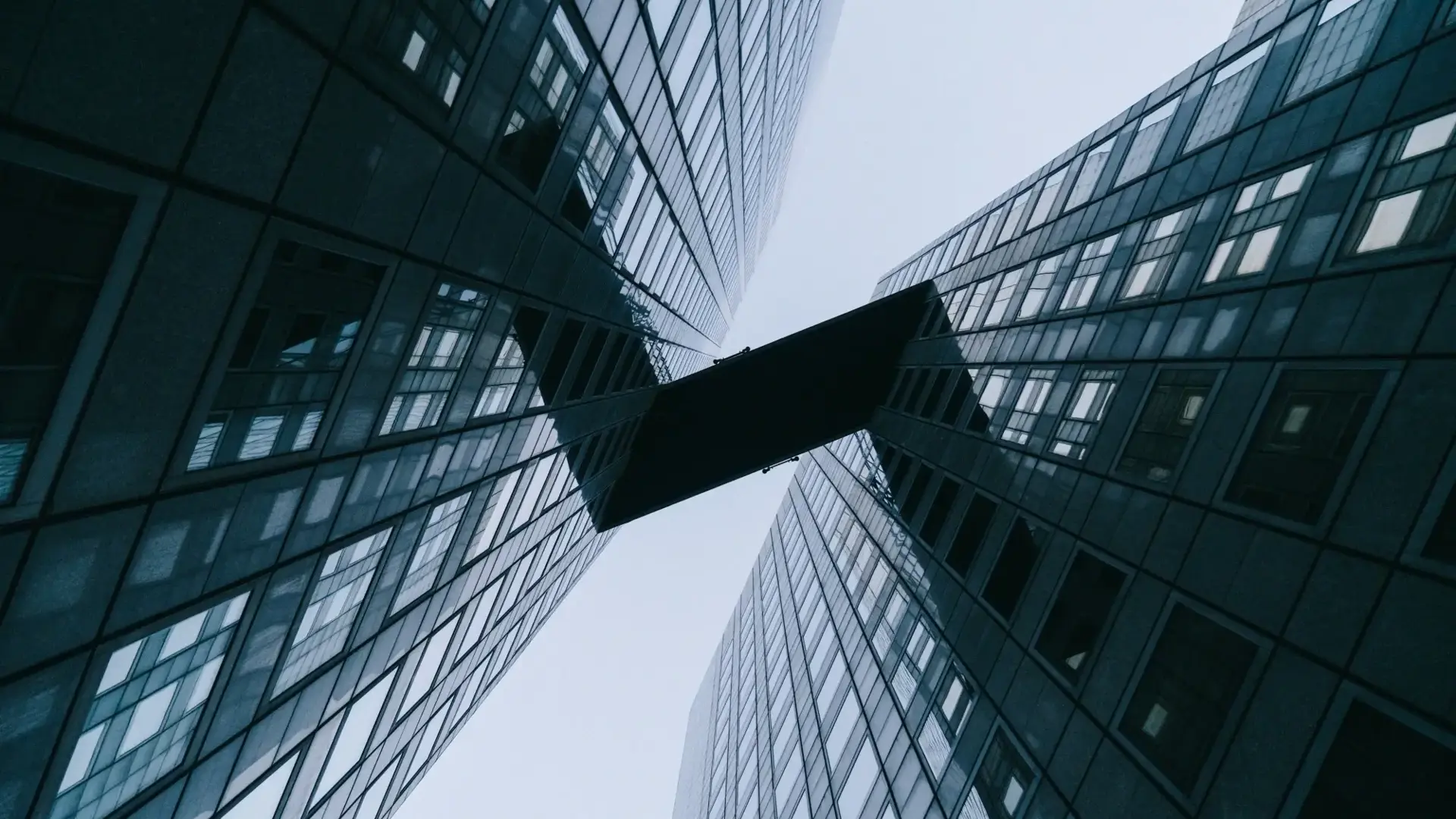 Birds eye view of architecture between buildings