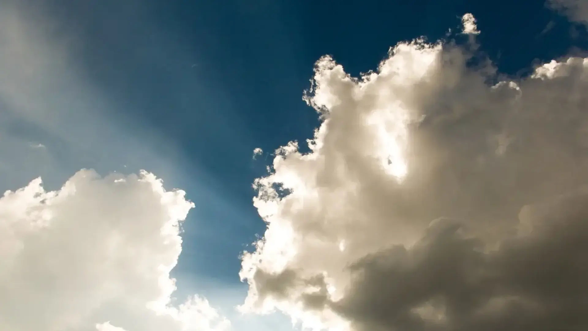 Blue skies and clouds